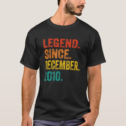 伝説2010年12月レトロ12歳12日 Tシャツ (正面)