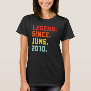 伝説2010年6月12日誕生日ヴィンテージ12アイ Tシャツ