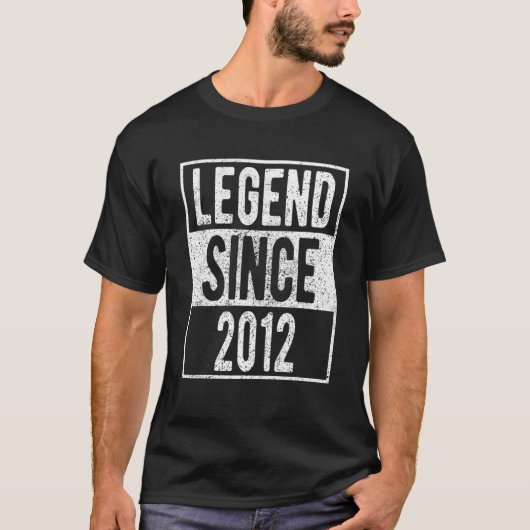 伝説2012年10年の古いギフト10誕生日 Tシャツ (正面)