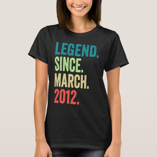 伝説2012年3月男児11歳11日 Tシャツ (正面)