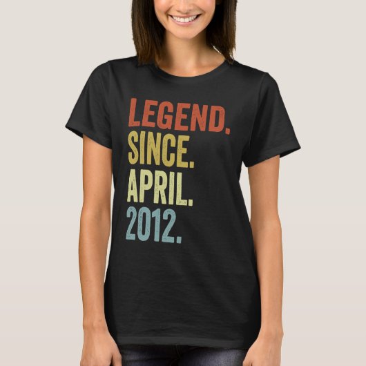 伝説2012年4月11誕生日11歳 Tシャツ (正面)