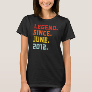 伝説2012年6月以来10th誕生日ヴィンテージ10Ye Tシャツ