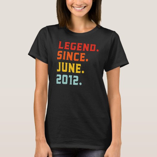 伝説2012年6月以来10th誕生日ヴィンテージ10Ye Tシャツ (正面)
