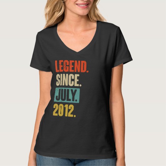 伝説2012年7月以来10歳10誕生日 Tシャツ (正面)