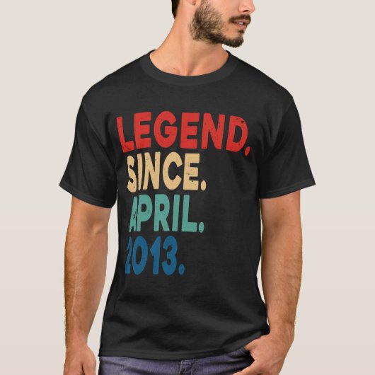伝説2013年4月10日誕生日ギフト10年 Tシャツ (正面)