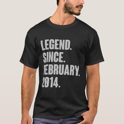 伝説2014年2月から – 8歳のギフト8Th B Tシャツ (正面)