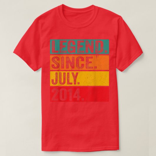 伝説2014年7月8誕生日8歳Vi Tシャツ (デザイン正面)