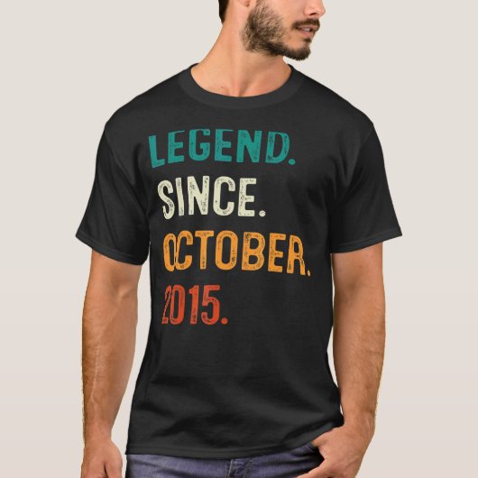 伝説2015年10月以来7番目の誕生日ギフト7年 Tシャツ (正面)