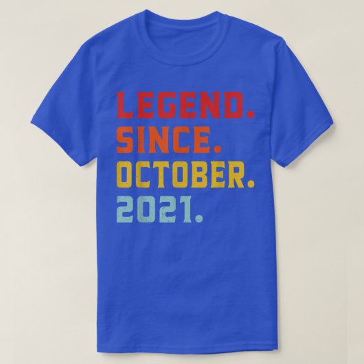 伝説2021年10月1日誕生日ヴィンテージ1 Y Tシャツ (デザイン正面)