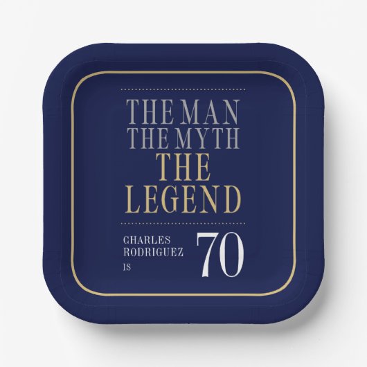 伝説70誕生日 ペーパープレート (正面)