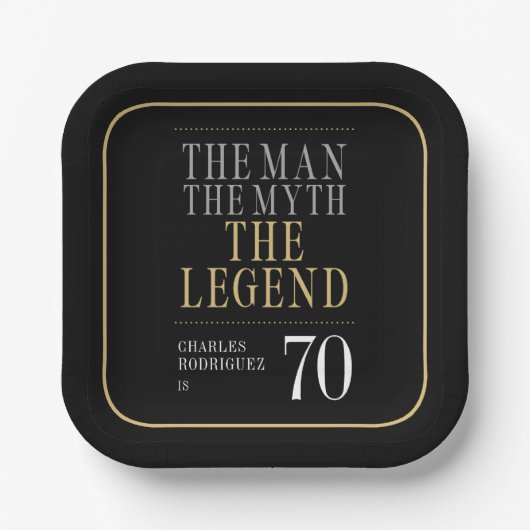 伝説70誕生日 ペーパープレート (正面)