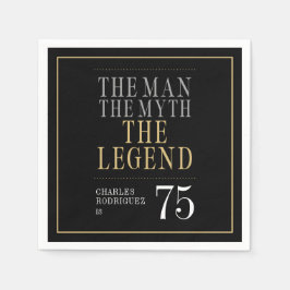 伝説75誕生日へようこそ スタンダードカクテルナプキン