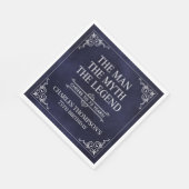 伝説75誕生日ブルー スタンダードランチョンナプキン (角)