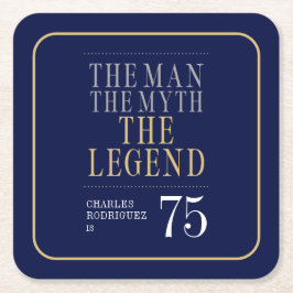 伝説75誕生日 スクエアペーパーコースター