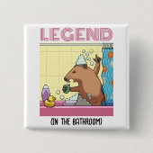 伝説（浴室で）グラウンドホッグを歌う 缶バッジ (正面)