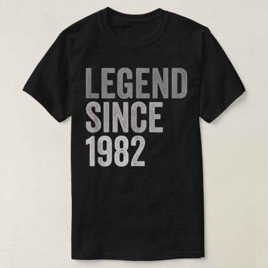伝説SInce 1982 39おもしろい歳39誕生日 Tシャツ (デザイン正面)