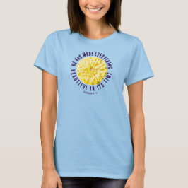 伝道の書 3:11 イエロー ツンベルギア 花 フラワー Tシャツ