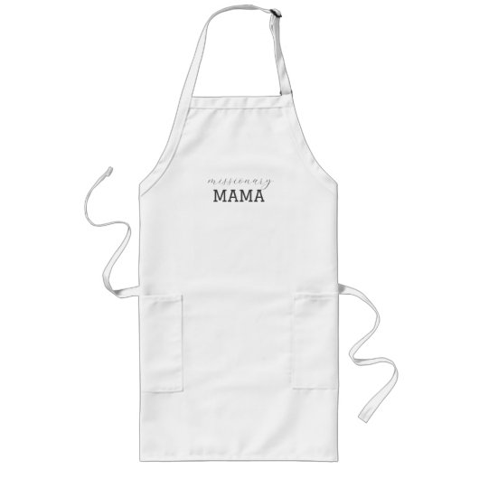 伝道ママのエプロン |ギフカスタマイズト ロングエプロン (正面)