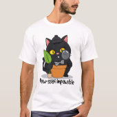 伝道不能な猫探偵デザイン Tシャツ (正面)