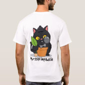 伝道不能な猫探偵デザイン Tシャツ (裏面)