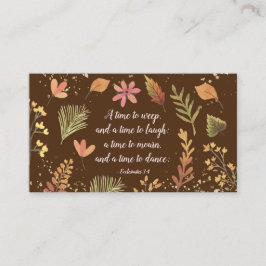伝道書3:4、泣く時、笑う時 名刺