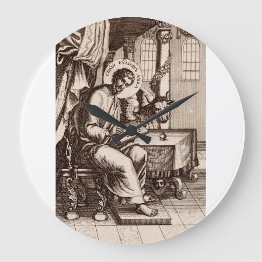 伝道者と使徒の聖ルカ ラージ壁時計 (正面)