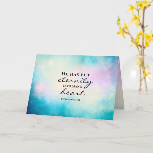 伝道者の書 3:11 彼は永遠を人の心に置かれた カード (黄色い花)