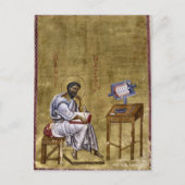 伝道者マークが彼の勉強ビザンチンのアイコンに座る ポストカード (正面)