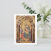 伝達（多翼祭壇画の一部） （板上の油彩) ポストカード (スタンド正面)