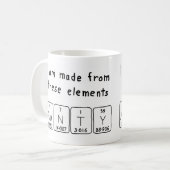 伯母さんの周期表の名前のマグ コーヒーマグカップ (正面左)