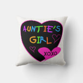 伯母さんの女の子のTシャツ、マグ、帽子、および多く クッション (裏面)