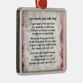 伯母さんの詩-ピンクの花柄 メタルオーナメント (右)