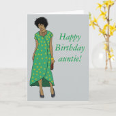 伯母さんを祝って下さい カード (黄色い花)