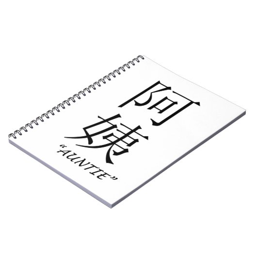 "伯母さん"の中国のな翻訳 ノートブック (左側)