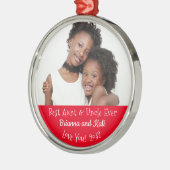 伯母最高のさん写真クリスマパーソナライズされたス メタルオーナメント (左)
