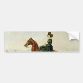 伯爵乗馬(茶色エレガントの馬) バンパーステッカー