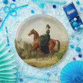 伯爵乗馬(茶色エレガントの馬) ペーパープレート (パーティー)