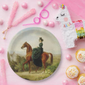 伯爵乗馬(茶色エレガントの馬) ペーパープレート (パーティー)