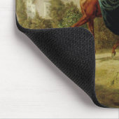 伯爵乗馬(茶色エレガントの馬) マウスパッド (コーナー)