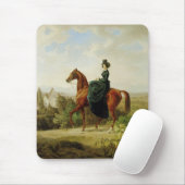 伯爵乗馬(茶色エレガントの馬) マウスパッド (マウス)