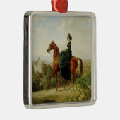 伯爵乗馬(茶色エレガントの馬) メタルオーナメント (右)