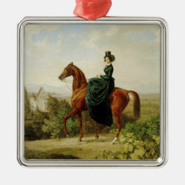 伯爵乗馬(茶色エレガントの馬) メタルオーナメント