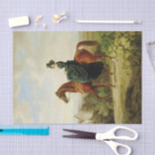 伯爵乗馬(茶色エレガントの馬) 薄葉紙 (クラフト)