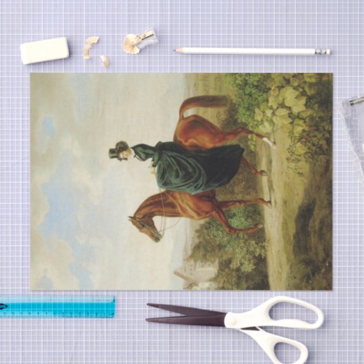 伯爵乗馬(茶色エレガントの馬) 薄葉紙 (クラフト)