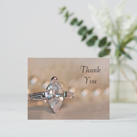 伯爵夫人のダイヤモンドの婚約指輪は感謝していしています ポストカード (スタンド正面)