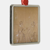 伯爵婦人のチャールズd'Agoultおよび彼女の娘 メタルオーナメント (右)