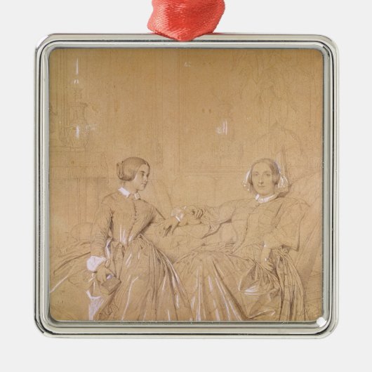 伯爵婦人のチャールズd'Agoultおよび彼女の娘 メタルオーナメント (正面)