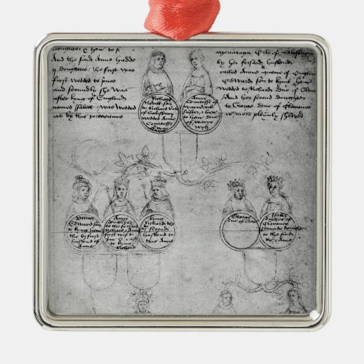 伯爵婦人アン、c.1483の子孫 メタルオーナメント (正面)