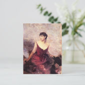 伯爵婦人デラスティ着席byジョバンニ・ボルディーニ ポストカード (スタンド正面)