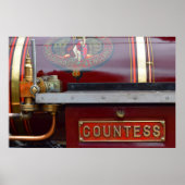 伯爵英国ヴィンテージ蒸気機関 ポスター (正面)